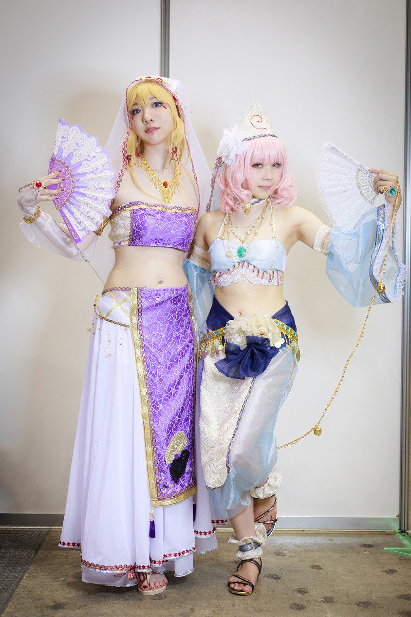 yakumo yukari and saigyouji yuyuko (touhou) by franxxxmelty and none928_(photographer)