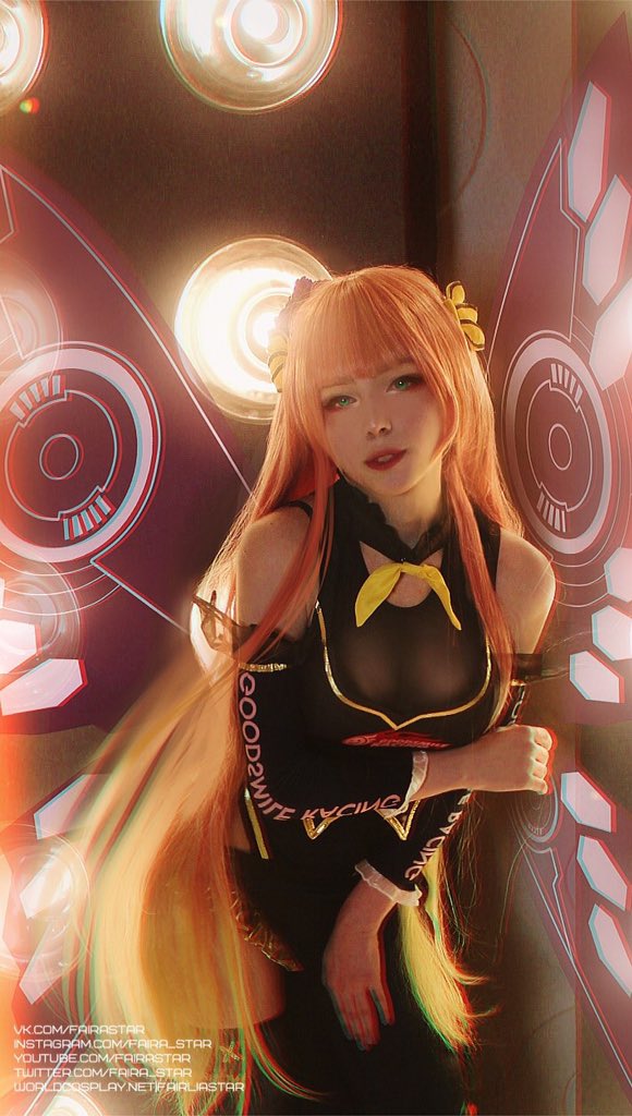 megurine luka and racing luka (vocaloid) by faira_star