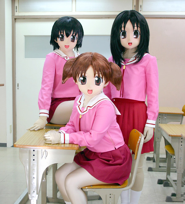 mihama chiyo, takino tomo, and kasuga ayumu (azumanga daioh)