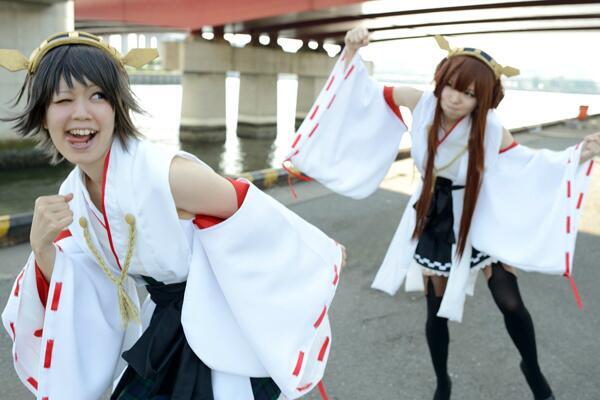 kongou and kirishima (kantai collection) by fjfjk and tohko