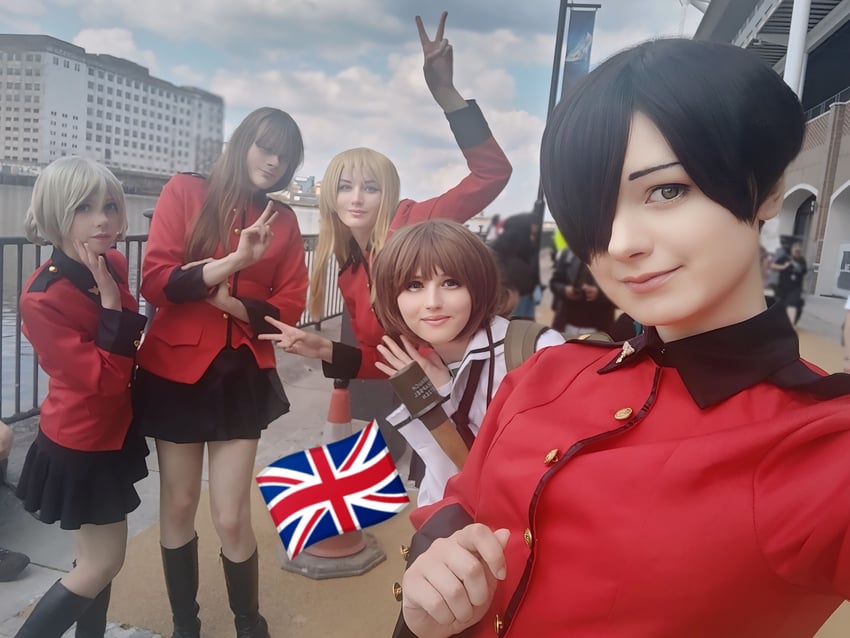 darjeeling, akiyama yukari, rukuriri, vanilla, and earl grey (girls und panzer) by dogonalogcosplay