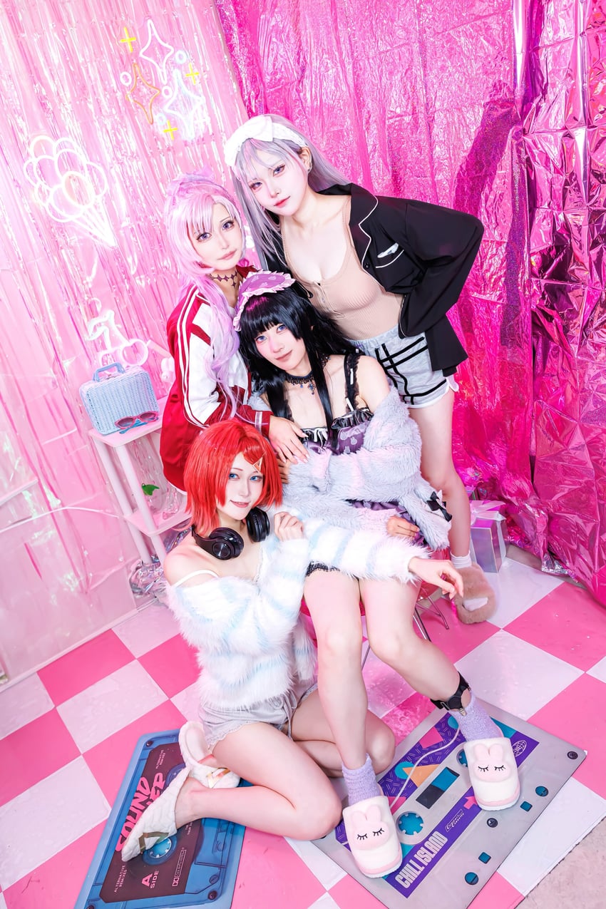 ange katrina, tsukino mito, hyakumantenbara salome, and higuchi kaede (nijisanji) by butanikunikuu, dango_photoo_(photographer), na_maru, nico25, and rion_0607