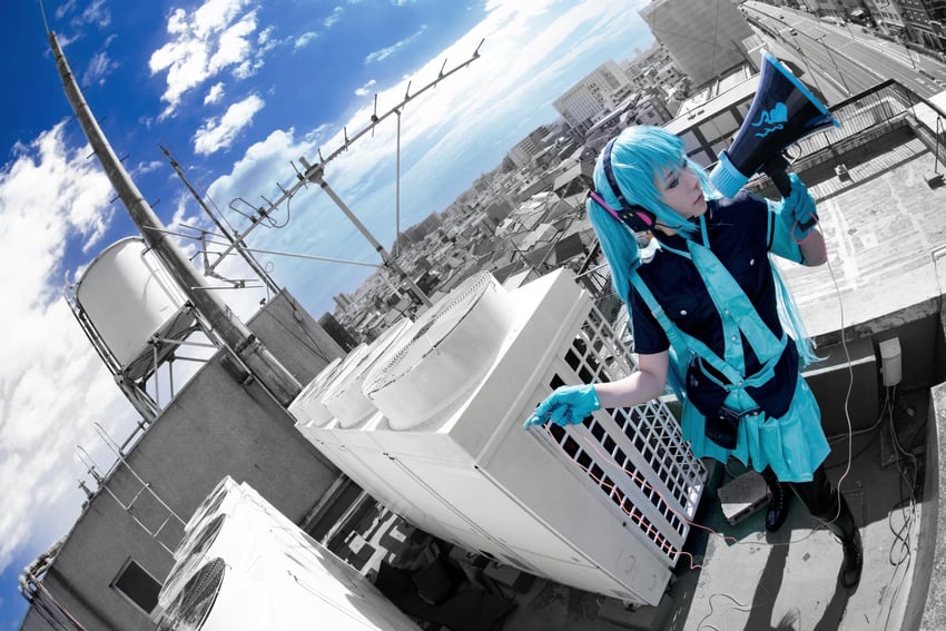 hatsune miku (vocaloid and 1 more) by ahsyokuyoku