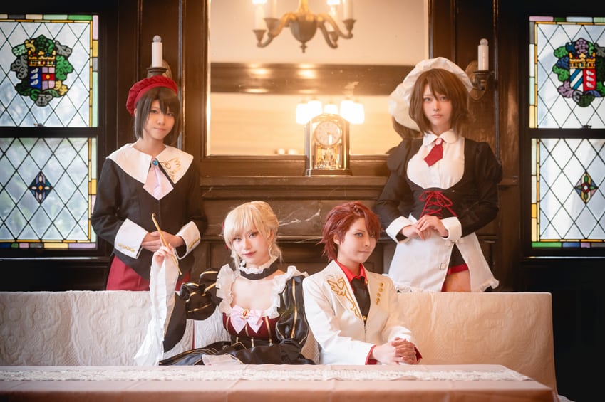 shannon, beatrice, ushiromiya battler, and kanon (umineko no naku koro ni) by chamu_jr, ichihashi_(184ram), lnahu_huui, and mam_1582