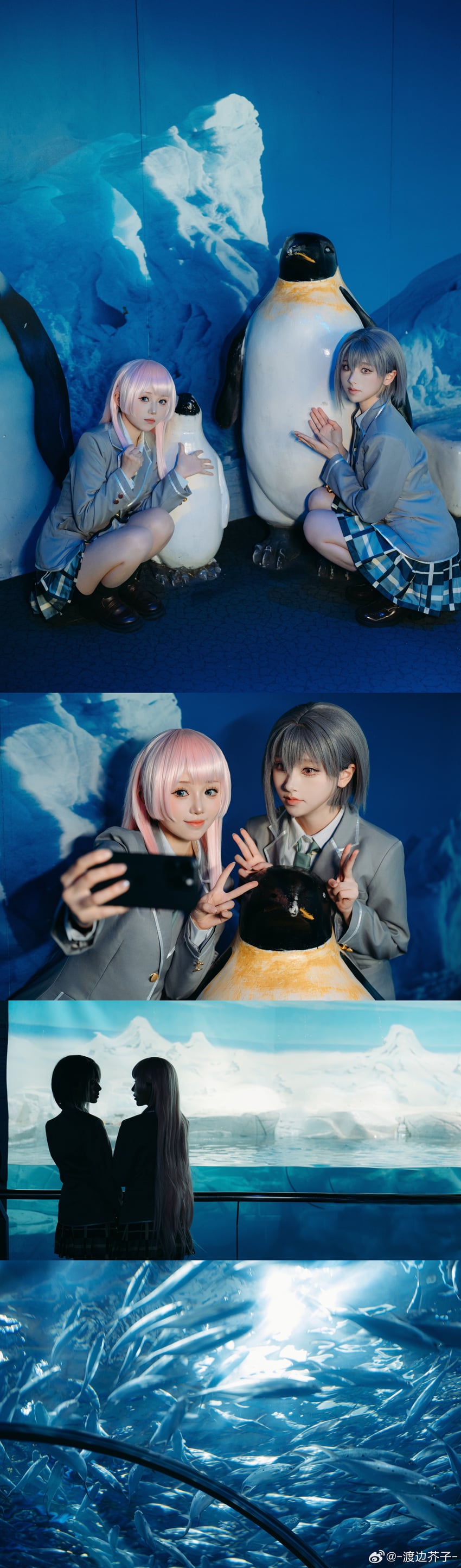 chihaya anon and takamatsu tomori (bang dream! and 1 more) by akutako46 and taigaxiu