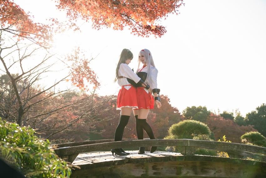 zuikaku and shoukaku (kantai collection) by girasol6971, litonagi_(photographer), and marie_morinaga3