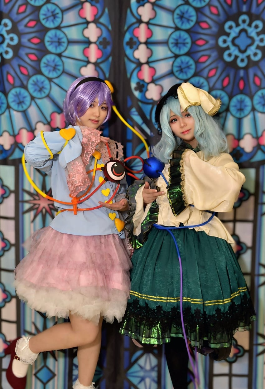 komeiji koishi and komeiji satori (touhou) by rinren39yami and vb_r0l