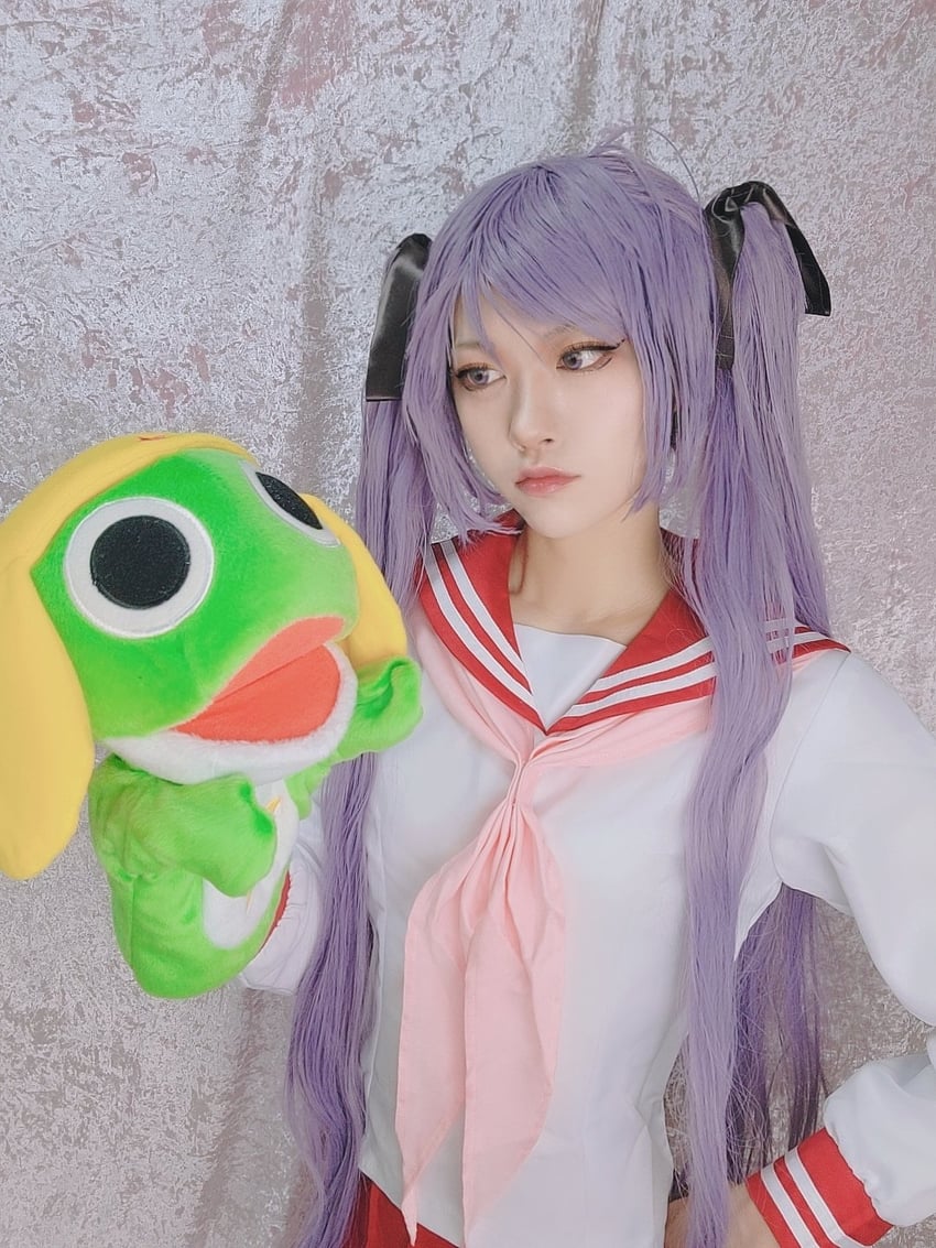 hiiragi kagami and keroro (lucky star and 1 more) by ahsyokuyoku