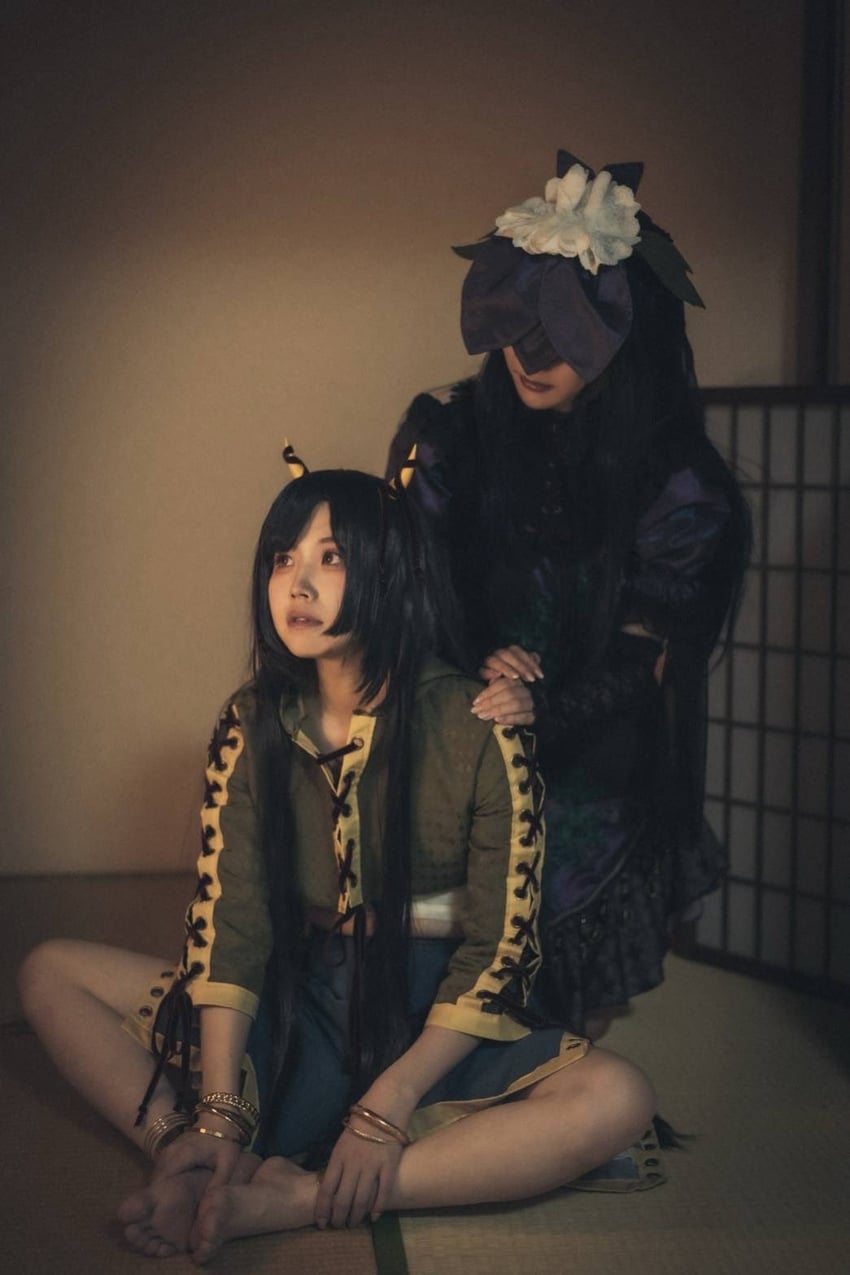 nippaku zanmu and yomotsu hisami (touhou) by gsotm_mik and motako_cos