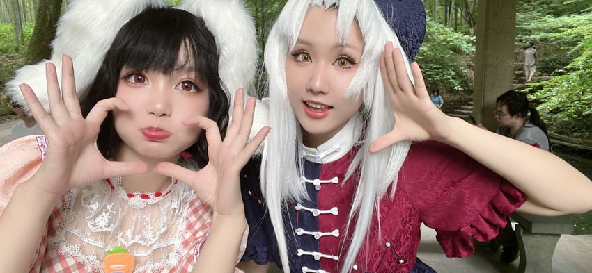 inaba tewi and yagokoro eirin (touhou) by akua_cos and ysu2211