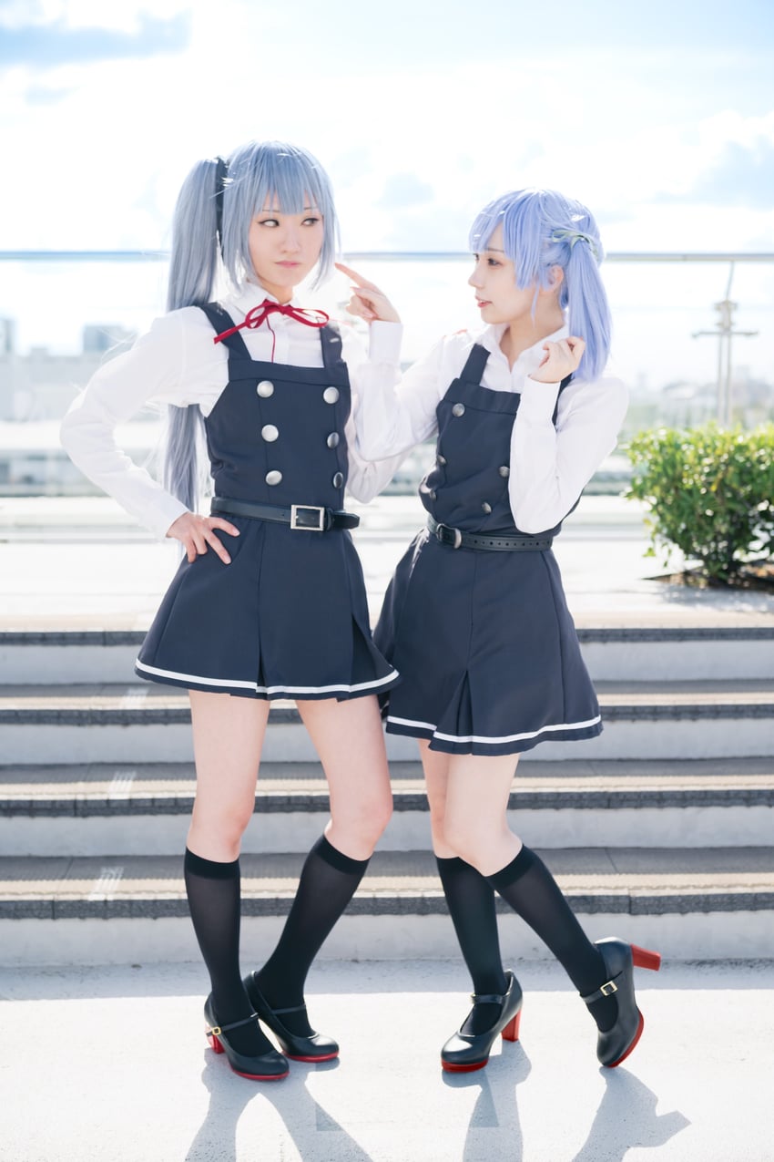 ooshio, ooshio kai ni, kasumi, and kasumi kai ni (kantai collection) by ko_keshi_girl, litonagi_(photographer), and mizuna