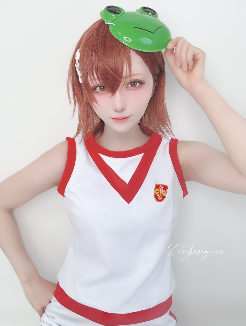 misaka mikoto and gekota (toaru majutsu no index) by kasagi_cos