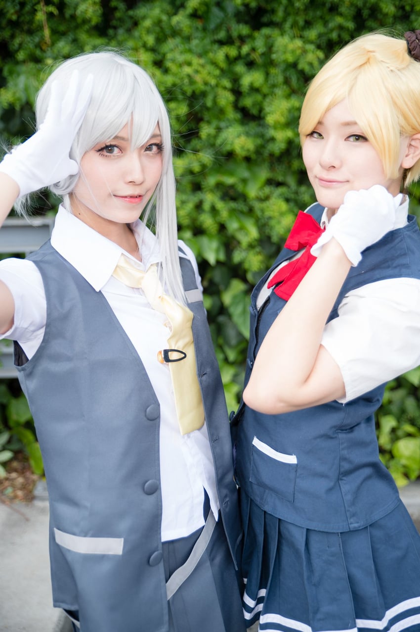 nowaki and maikaze (kantai collection) by 99tkmo and litonagi_(photographer)