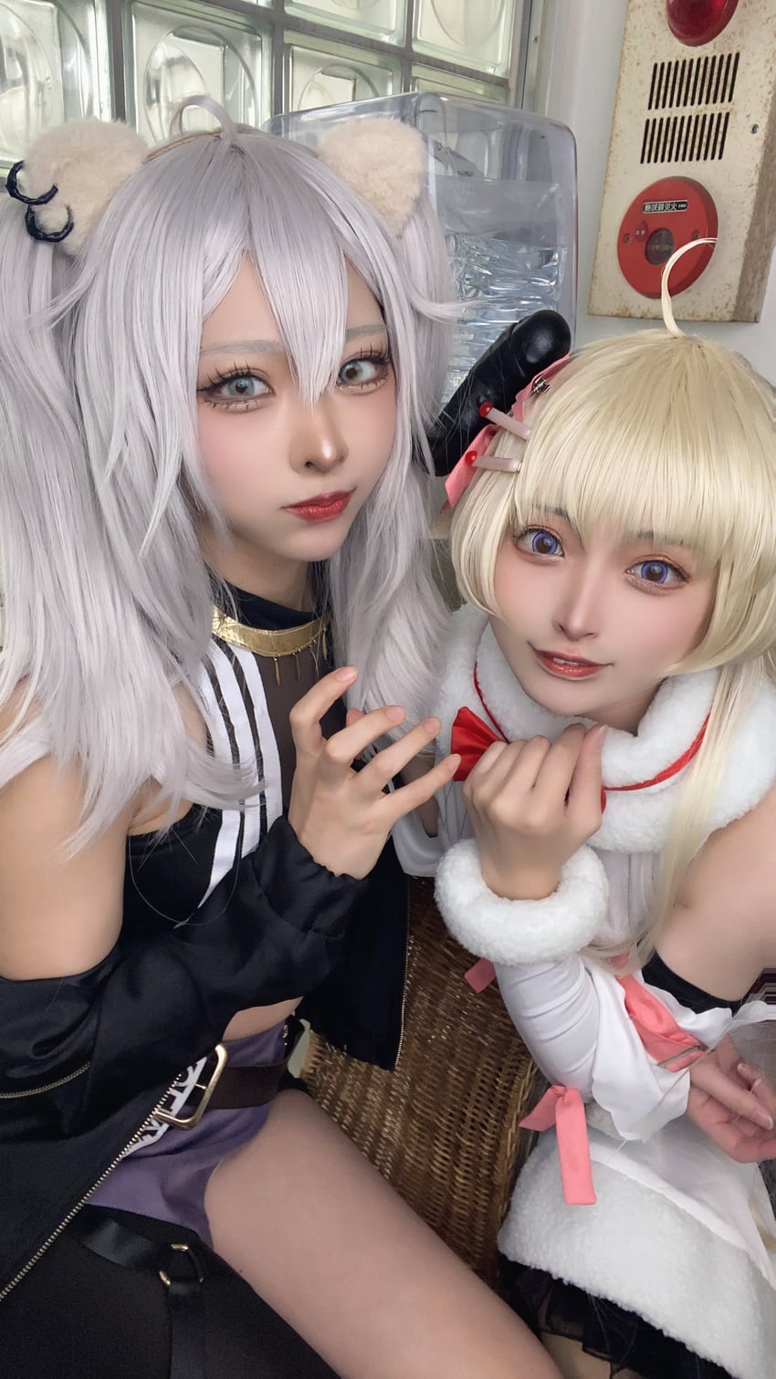 shishiro botan and tsunomaki watame (hololive) by chaitea_23 and ichihashi_(184ram)