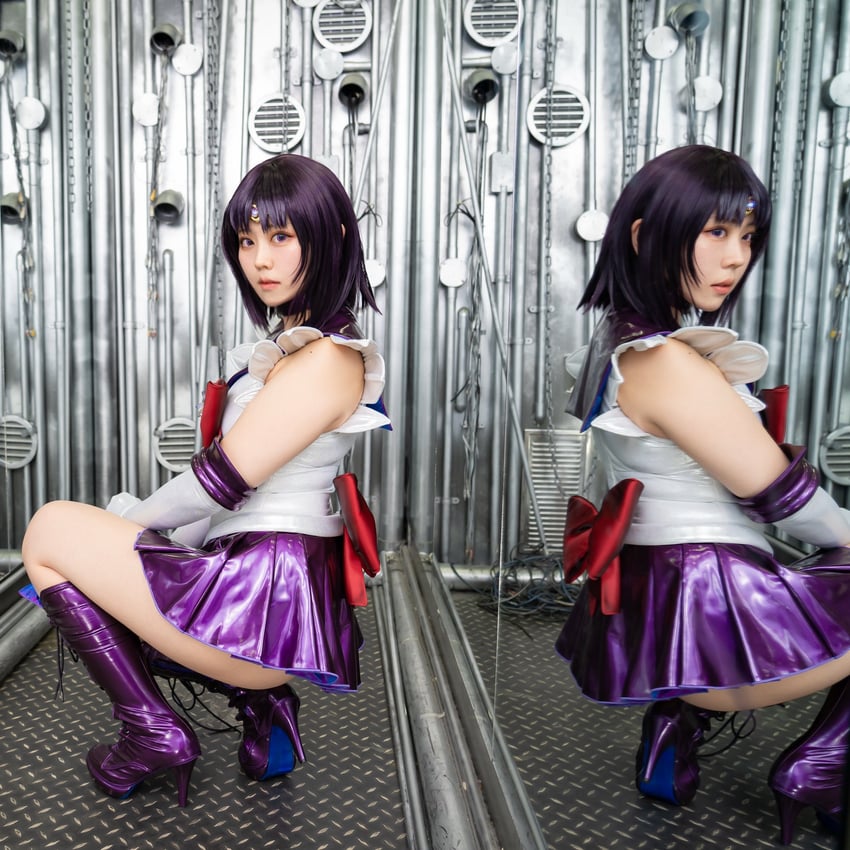 tomoe hotaru and sailor saturn (bishoujo senshi sailor moon) by toyo-sama