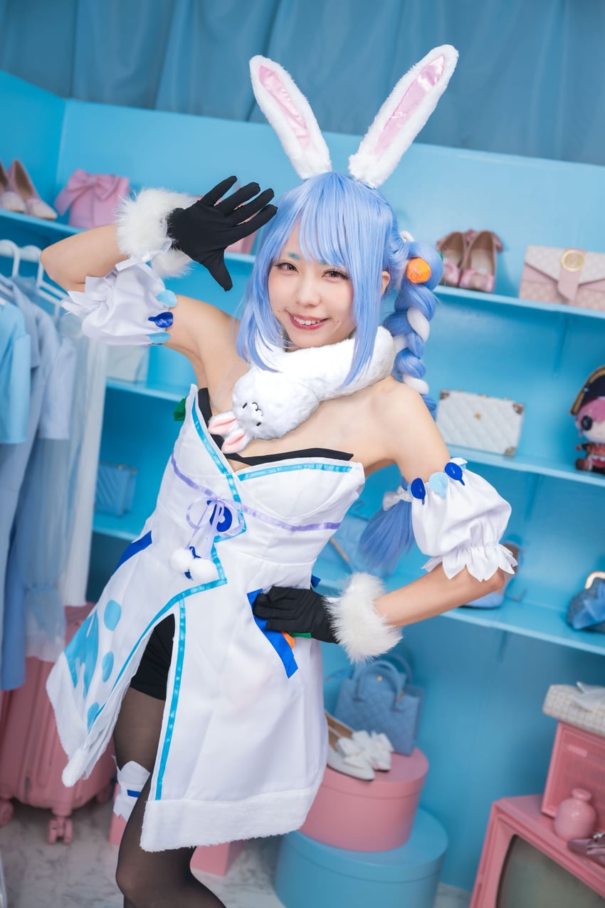 usada pekora and don-chan (hololive) by yukimaru_kalulu