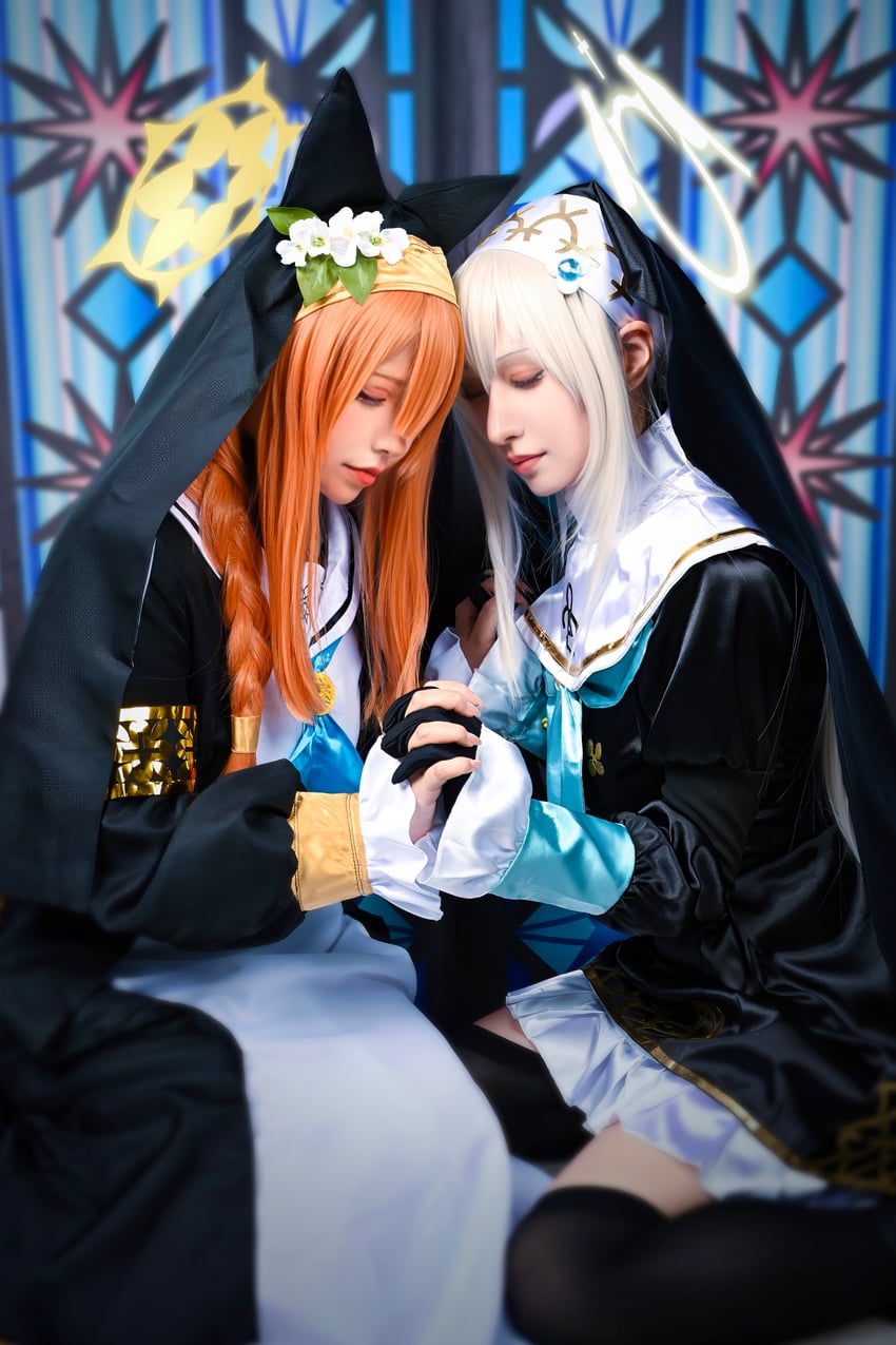 sakurako and mari (blue archive) by mizuki_shiro and yukito_(snow_room)