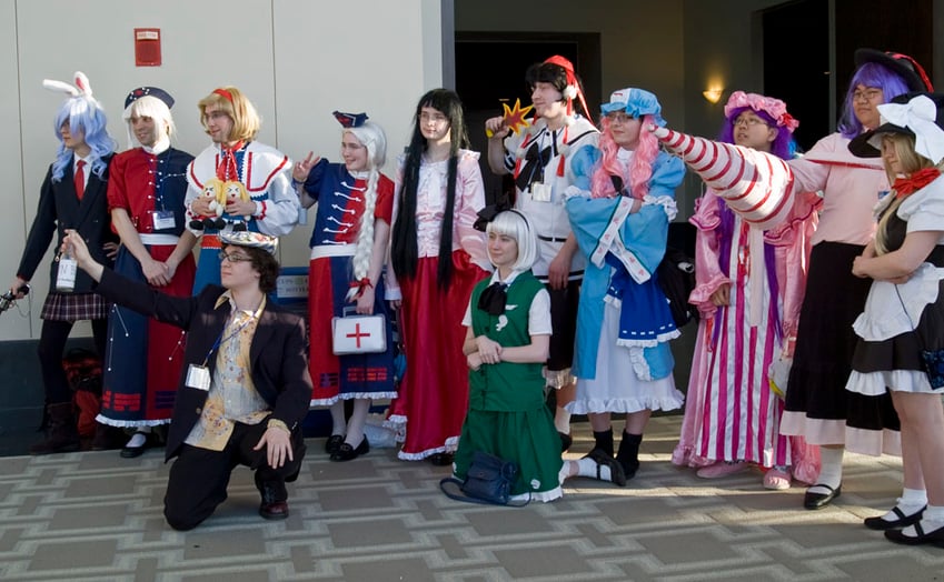 kirisame marisa, konpaku youmu, patchouli knowledge, reisen udongein inaba, shameimaru aya, and 7 more (touhou)