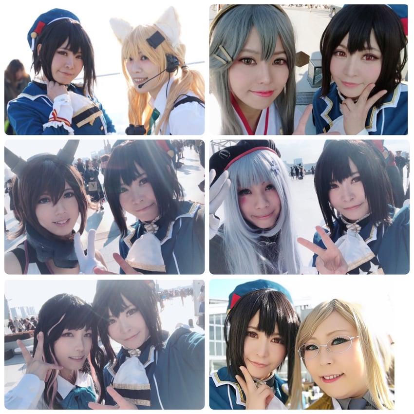 takao, naganami, haruna, hk416, katori, and 2 more (kantai collection and 1 more) by girasol6971, haruki1107, okino_shizuku, shiba_(cosplayer), tochi_pikonome, and tunatanaka