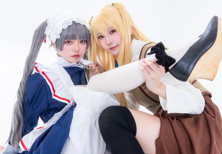 shinouji matsurika and shidou mariya (maria holic) by pomeranian_83