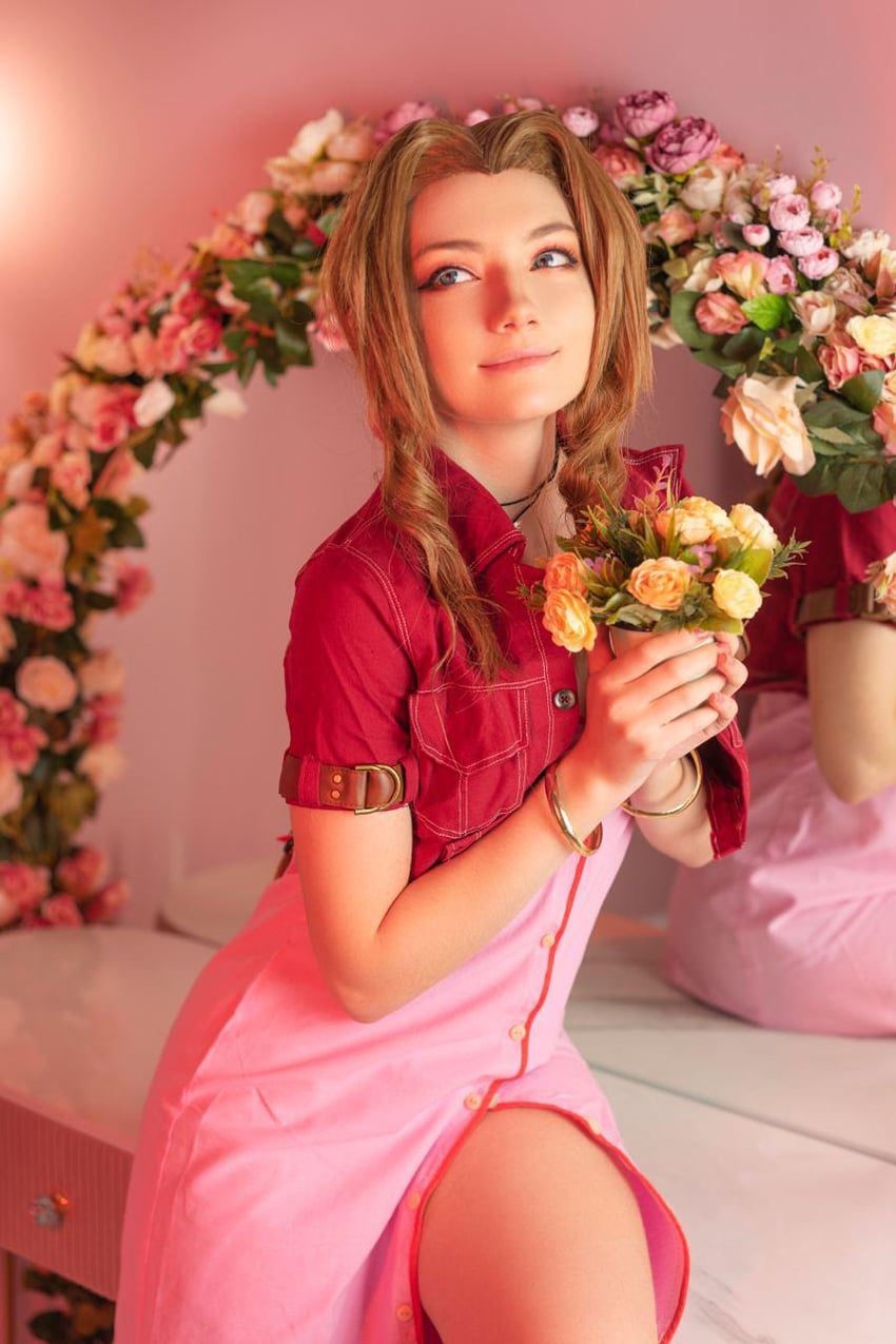 aerith gainsborough (final fantasy and 1 more) by carrykey