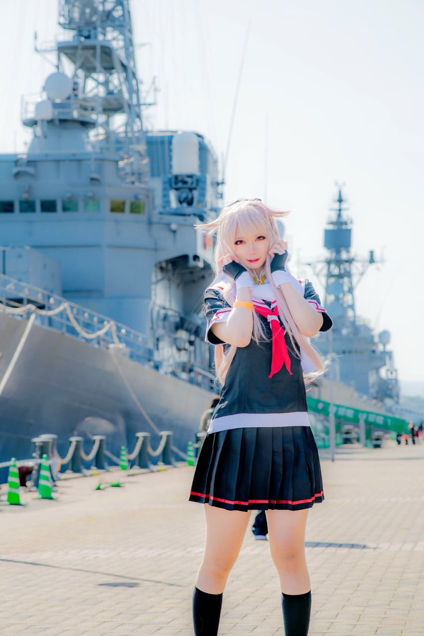 yuudachi and yuudachi kai ni (kantai collection) by satou_yukino