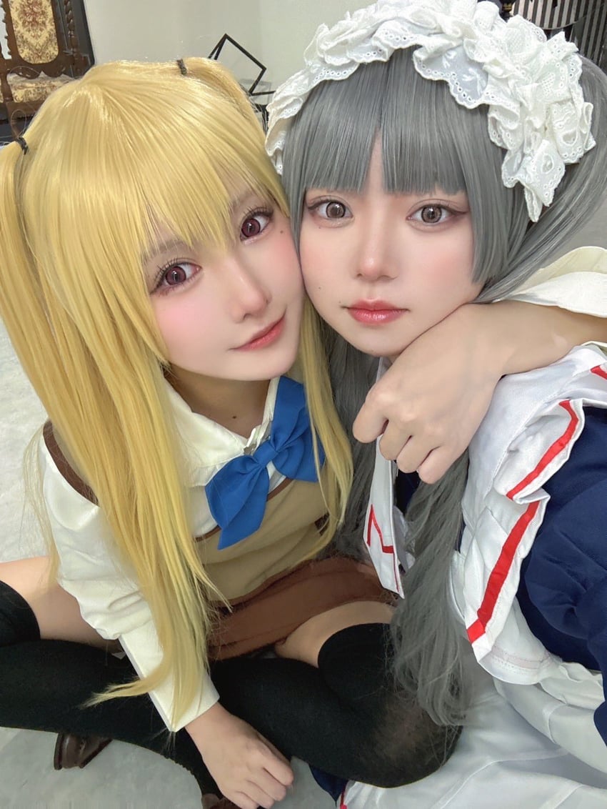 shinouji matsurika and shidou mariya (maria holic) by pomeranian_83 and sukiyaki_gohan