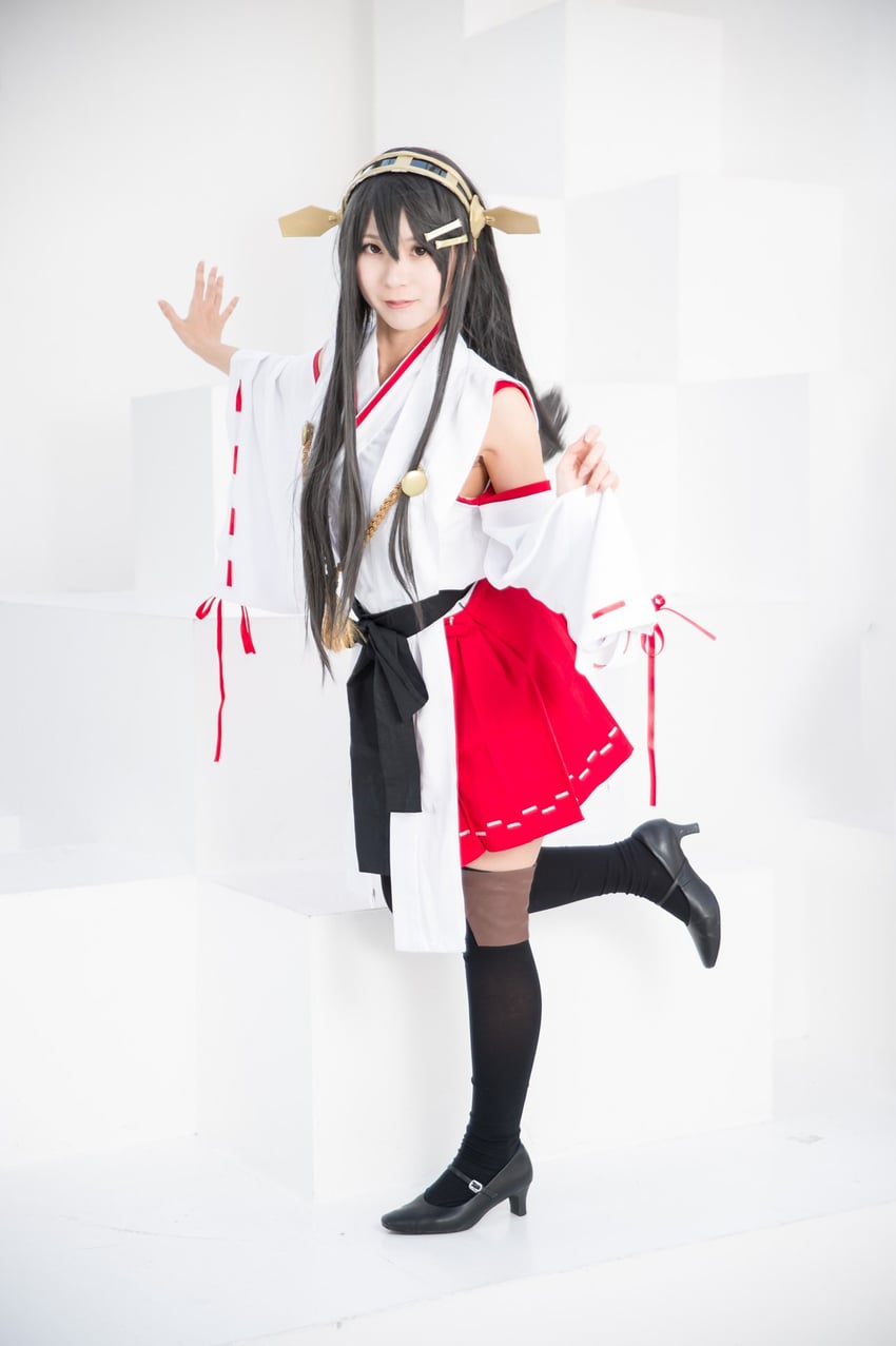 haruna (kantai collection) by litonagi_(photographer) and marie_morinaga3