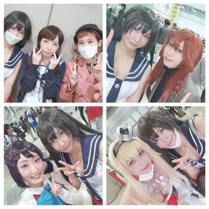 noshiro, fujinami, shirayuki, agano, and warspite (kantai collection) by ko_keshi_girl and tunatanaka