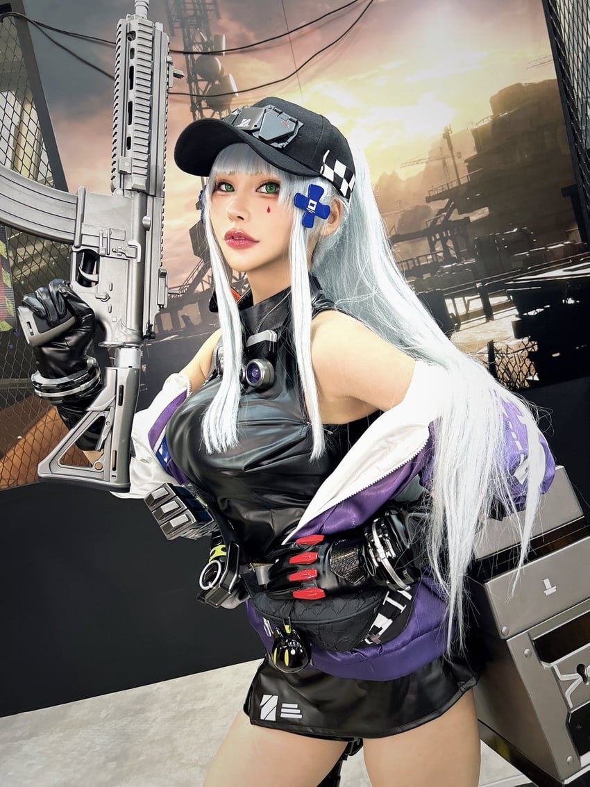 hk416 and klukai (girls' frontline and 1 more) by wako_chiroru