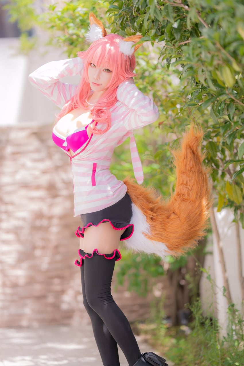 tamamo and tamamo no mae (fate and 2 more) by noshinoxxx