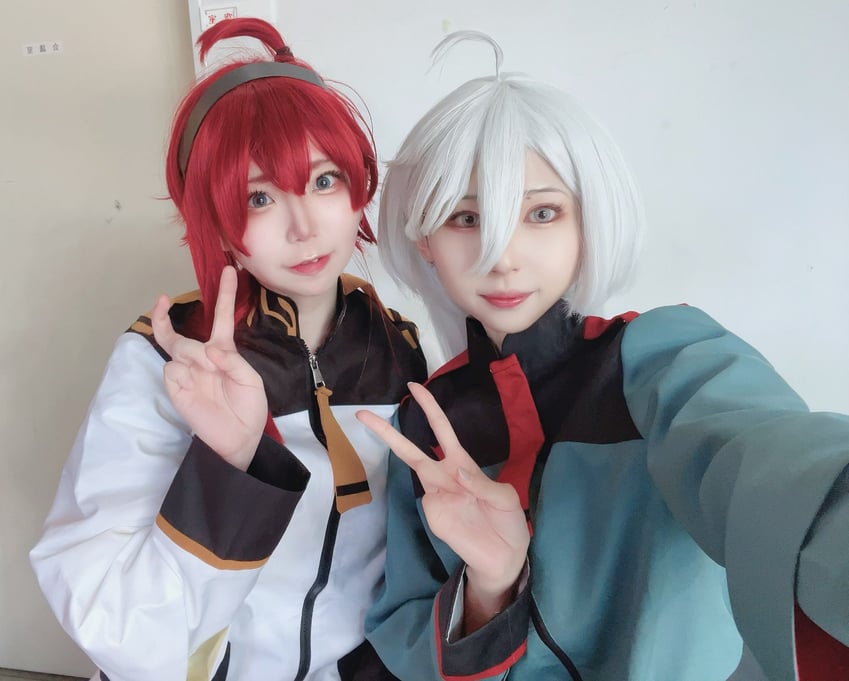 miorine rembran and suletta mercury (gundam and 1 more) by echo_11 and satou_yukino