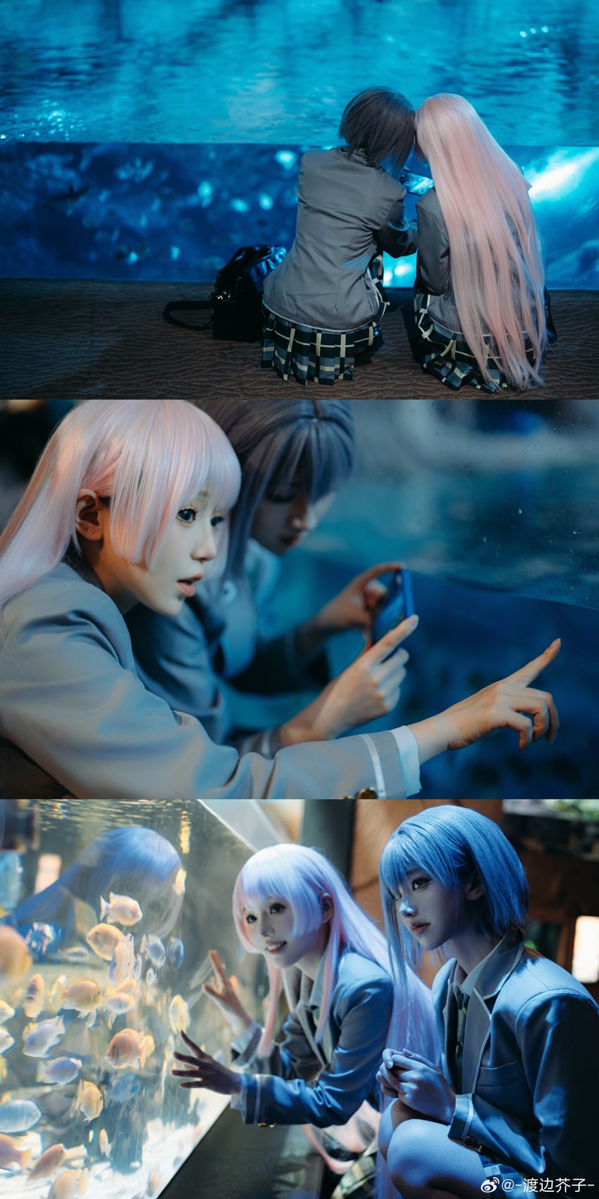 chihaya anon and takamatsu tomori (bang dream! and 1 more) by akutako46 and taigaxiu