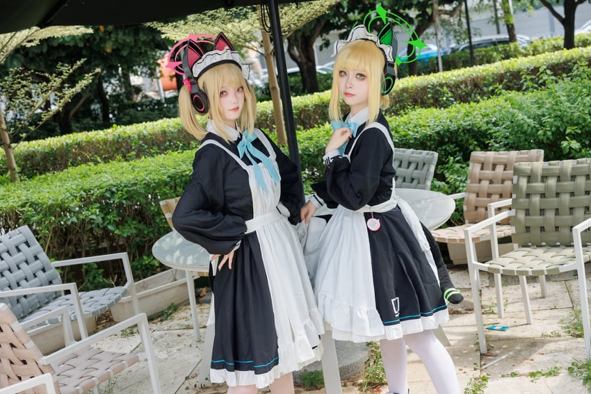 momoi and midori (blue archive) by misa_calli