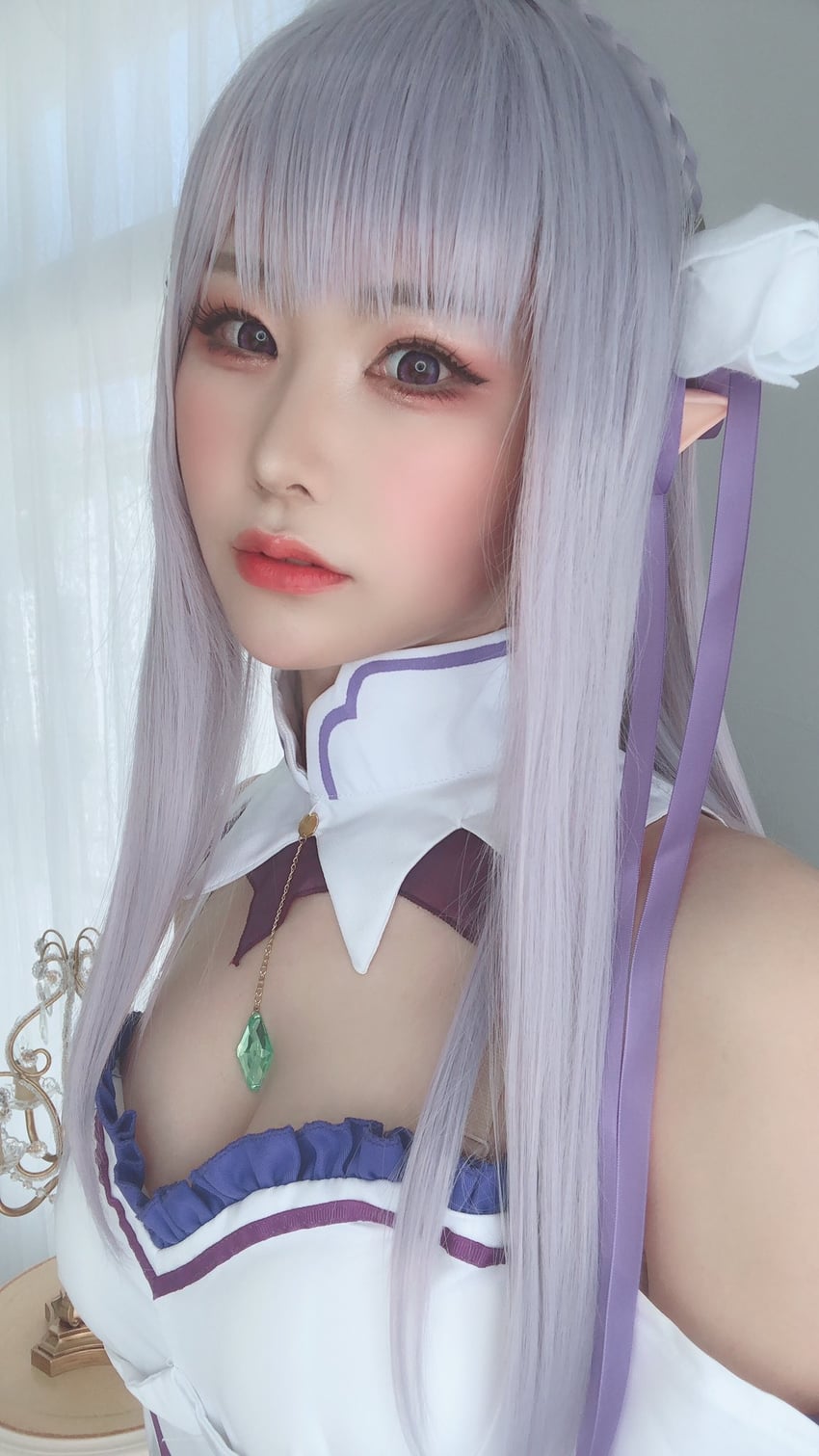 emilia (re:zero kara hajimeru isekai seikatsu) by ymnnkn_okura