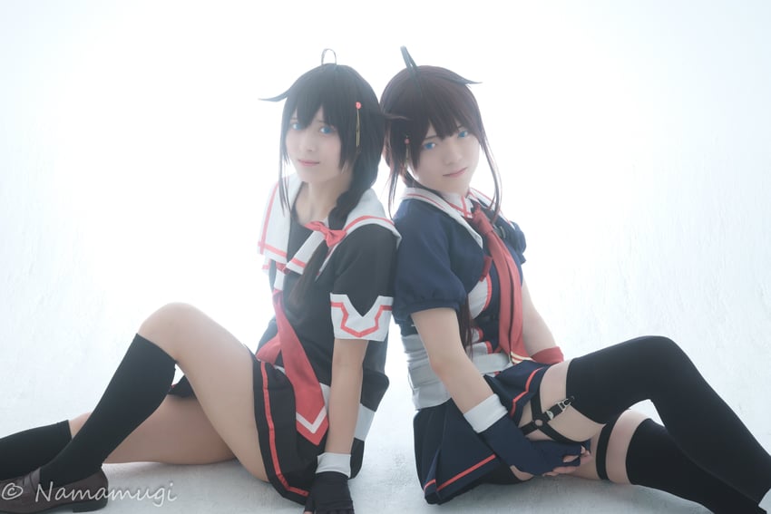 shigure, shigure kai ni, and shigure kai san (kantai collection) by aomura_(aomr_fre) and shiratama_(matcos_feli_)