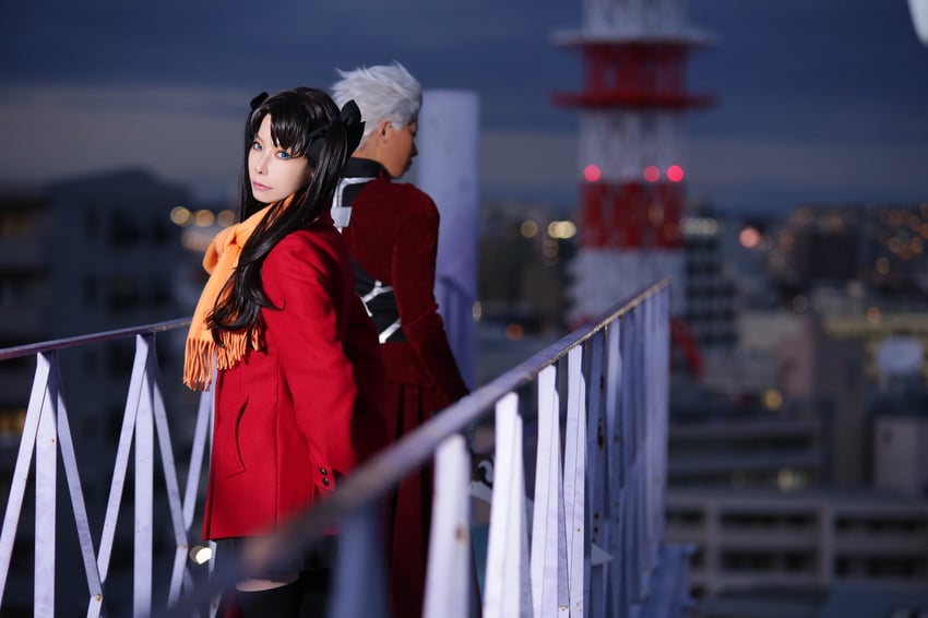 tohsaka rin and archer (fate and 1 more) by noshinoxxx and yakiyakou