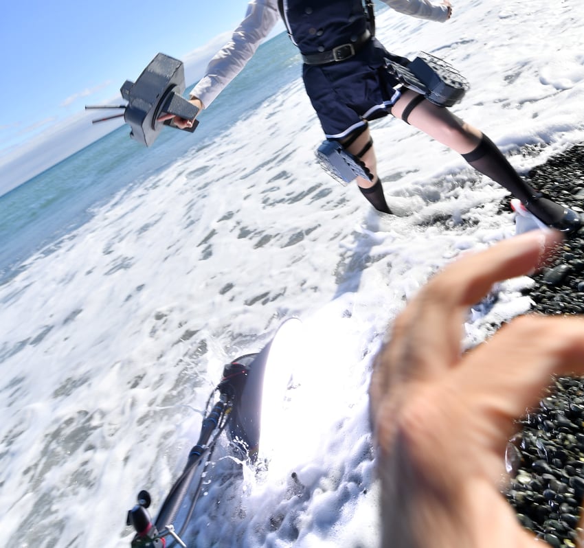 ooshio and ooshio kai ni (kantai collection) by litonagi_(photographer) and ronii_(1206_rt)