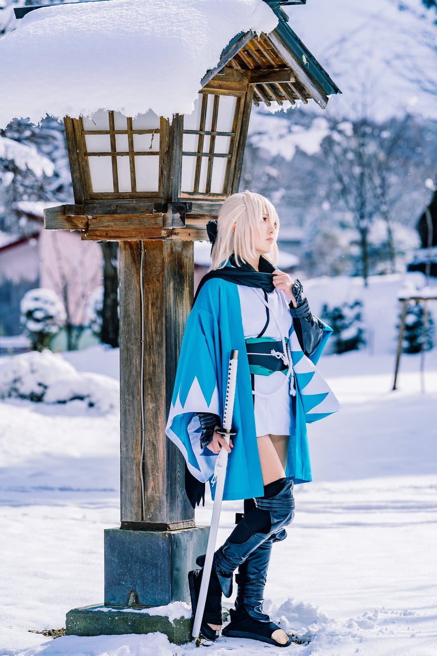 okita souji (fate and 2 more) by kujoamani