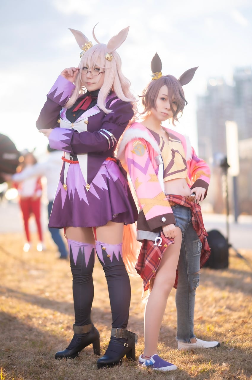 narita taishin and biwa hayahide (umamusume) by ko_keshi_girl