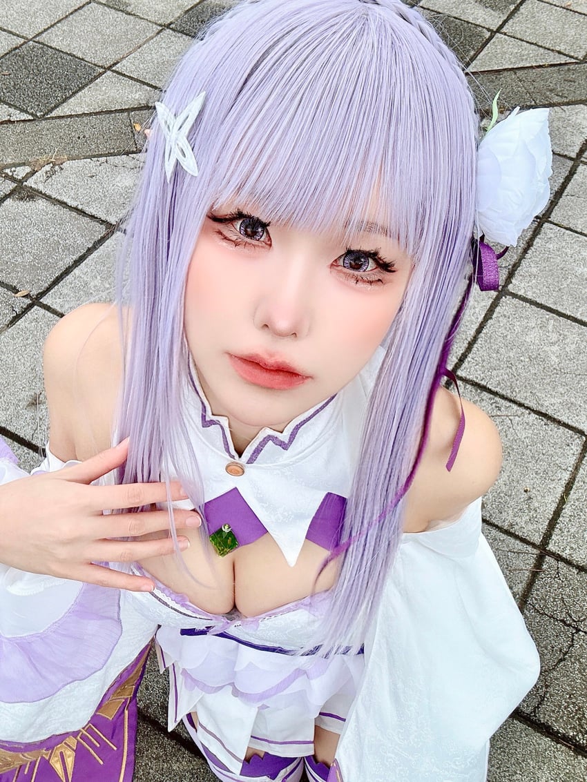 emilia (re:zero kara hajimeru isekai seikatsu) by ymnnkn_okura