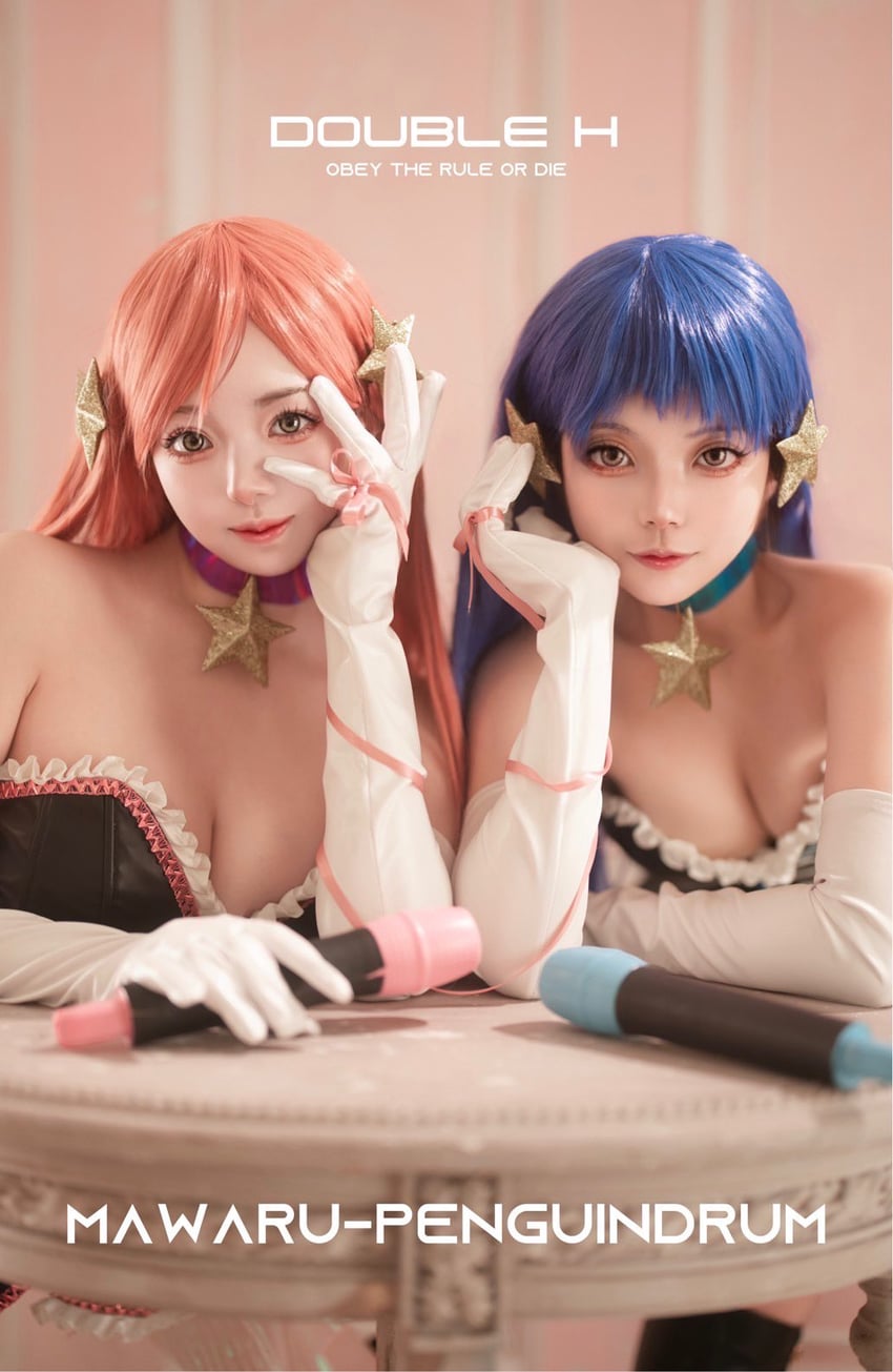 utada hikari and isora hibari (mawaru penguindrum) by cosplay_neu and puutin_cos