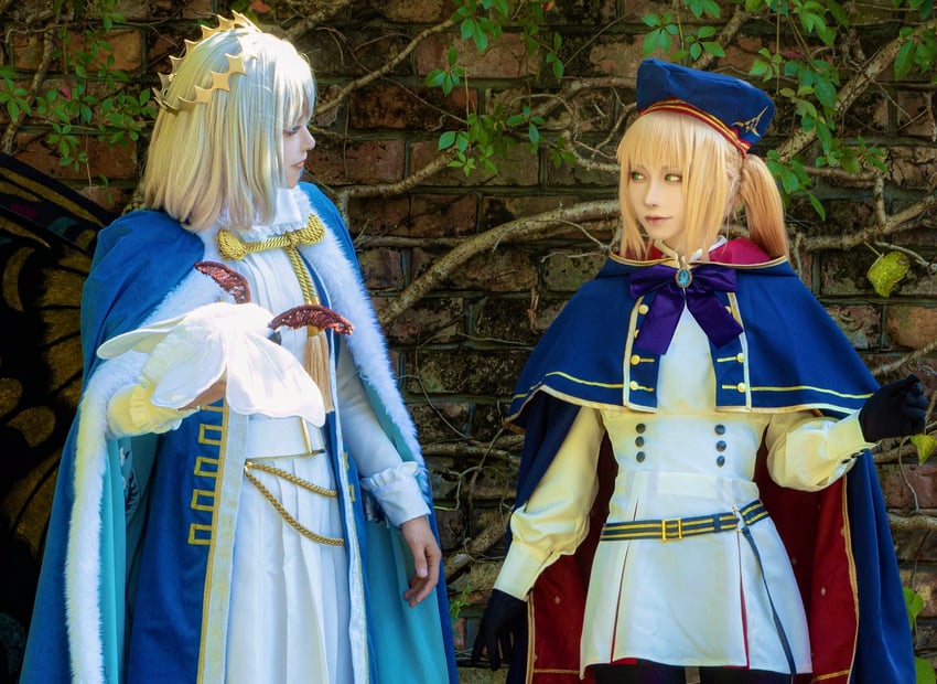 artoria pendragon, artoria caster, and oberon (fate and 1 more) by noshinoxxx and yakiyakou