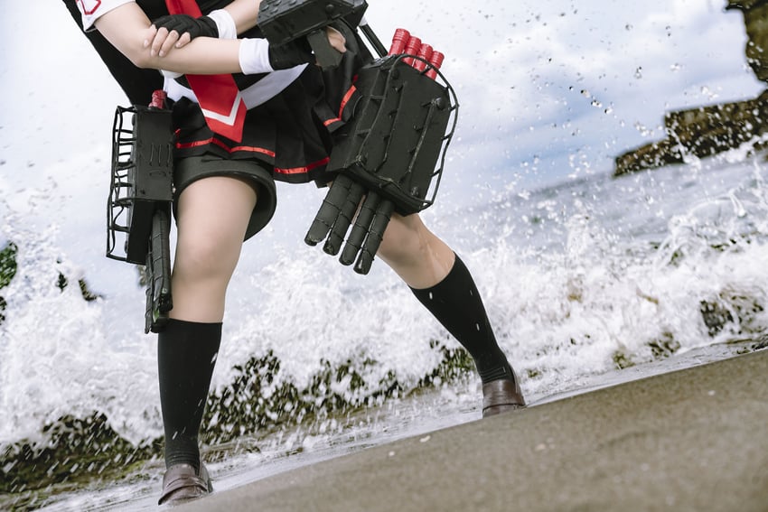 shigure and shigure kai ni (kantai collection) by kiyokan38 and litonagi_(photographer)