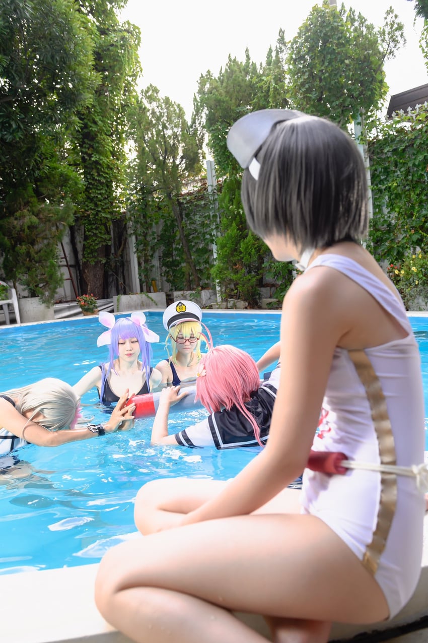 maru-yu, i-58, i-19, ro-500, and i-8 (kantai collection) by esucos, ko_keshi_girl, litonagi_(photographer), mizuna, and tochi_pikonome