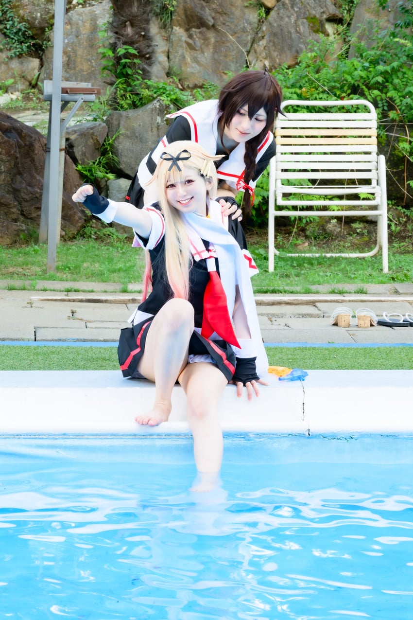 shigure, shigure kai ni, yuudachi, and yuudachi kai ni (kantai collection) by aomura_(aomr_fre) and p_q210