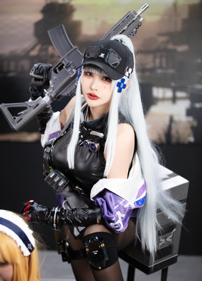 hk416 and klukai (girls' frontline and 1 more) by wako_chiroru