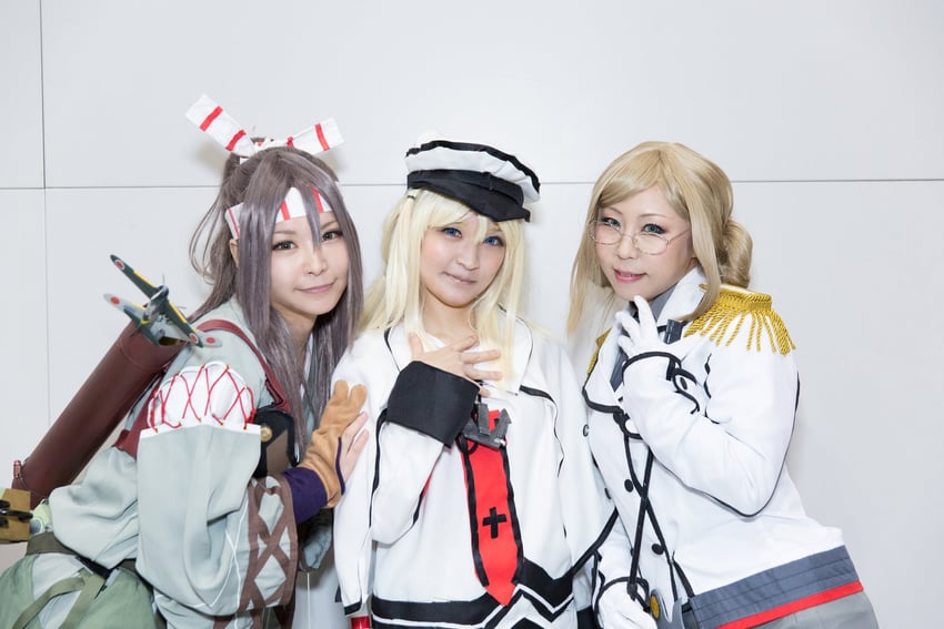 zuihou, zuihou kai, katori, and graf zeppelin (kantai collection) by nagisa_kaichou, shiba_(cosplayer), and tunatanaka