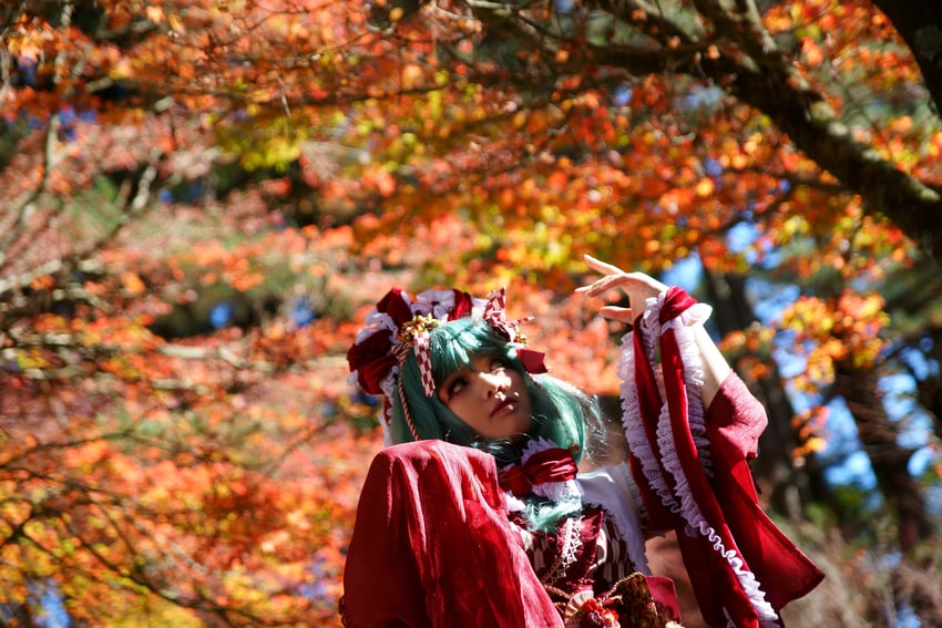 kagiyama hina (touhou) by miskawu_(photographer) and willow_aiko