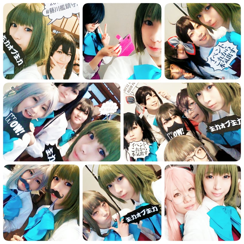 yuugumo, makigumo, kiyoshimo, naganami, fujinami, and 2 more (kantai collection) by esucos, lara4321, maidurukei, mizuna, tochi_pikonome, and tohko